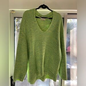 Urban Outfitters - Oversized lime green knit sweater